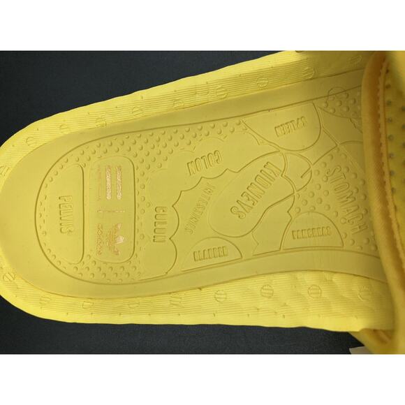 NWT Adidas Originals Pharrell Mens 12 Yellow Chancletas HU Boost Slides HO4407 - Picture 5 of 12